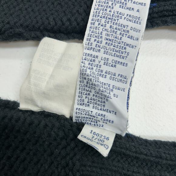 Vtg Tommy Hilfiger Womens M Fair Isle Sweater Cardigan Black Full Zip Cotton Bln - Picture 5 of 16